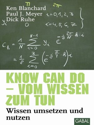 cover image of Know can do--vom Wissen zum Tun